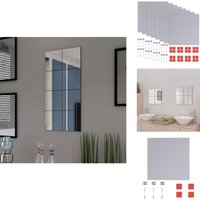 Rahmenlos Spiegel Fliesen Glas 8 Stk. 20,5 cm - Spiegel Fliesen - Wand Spiegel - Glas Spiegel - Dekoratives Spiegel - Modernes Design von VIDAXL