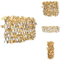 Rankgitter mit Künstlichen Ahornblättern Erweiterbar 180x60 cm - Rankgitter - Sichtschutzzaun - Gartenzäune - Kunstpflanzen - Kunststoffpflanze von VIDAXL