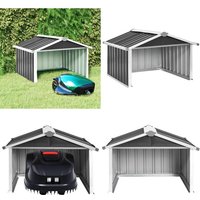 Vidaxl - Rasenmäher Garage 92x97x63 cm Verzinkter Stahl Anthrazit - Mähergarage - Robotermäherschuppen - Stahlausstattung - Wetterfest - Anthrazit von VIDAXL
