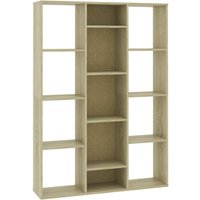 Bonnevie - Raumteiler/Bücherregal,Standregal Sonoma-Eiche 100x24x140 cm Holzwerkstoff vidaXL von BONNEVIE