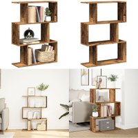 Raumteiler-Bücherregal 3 Fächer Altholz-Optik 70x24x97 cm - Vidaxl von VIDAXL
