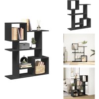 Vidaxl - Raumteiler-Bücherregal Schwarz 92x29x112 cm Holzwerkstoff - Raumteiler - Raumtrenner - Bücherregal - Raumteiler Bücherregal von VIDAXL