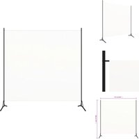 Raumteiler Weiß 175x180 cm Stoff - Raumteiler - Paravent - Privatsphäre - Wohnbereich - Schlafzimmer von VIDAXL