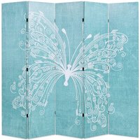 Vidaxl - Raumteiler klappbar 200 x 170 cm Schmetterling Blau Vidaxl - Raumteiler klappbar 200 x 170 cm Schmetterling Blau von VIDAXL