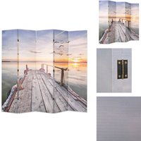 Raumteiler klappbar 200 x 170 cm See mit Steg - Raumteiler - Paravent - Wandteiler - Wohnbereich - Dekoration Raumteiler klappbar 200 x 170 cm See mit Steg - Raumteiler - Paravent - Wandteiler - Wohnbereich - Dekoration von VIDAXL