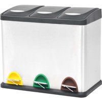 vidaXL Recycling Treteimer Edelstahl 24 L von VIDAXL
