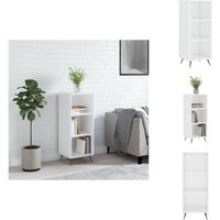 Vidaxl - Regalschrank Hochglanz-Weiß 34,5x32,5x90 cm Holzwerkstoff - Schreibtisch - Wohnzimmermöbel - Sideboard - Regal - Eckschrank von VIDAXL