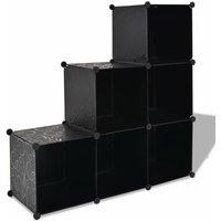Vidaxl - Regalsystem Würfel-Regal mit 6 Fächern Schwarz von VIDAXL