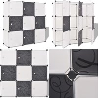 Regalsystem Würfelregal mit 9 Fächern Schwarz und Weiß - Regal - Wäscheschrank - Schuhschrank - Aufbewahrungsbox - Wohnzimmer Dekoration - Home & Regalsystem Würfelregal mit 9 Fächern Schwarz und Weiß - Regal - Wäscheschrank - Schuhschrank - Aufbewahrungsbox - Wohnzimmer Dekoration - Home & von VIDAXL