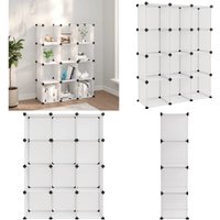 Regalsystem mit 12 Würfeln Transparent pp - Regal - Stauraumlösungen - Aufbewahrungssystem - Polypropylen Regal - Transparenter Schrank - Home & von VIDAXL
