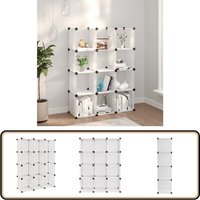 Regalsystem mit 12 Würfeln Transparent pp - Regal - Stauraumlösungen - Aufbewahrungssystem - Polypropylen Regal - Transparenter Schrank von VIDAXL