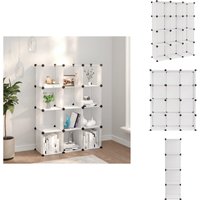 Vidaxl - Regalsystem mit 12 Würfeln Transparent pp - Regal - Stauraumlösungen - Aufbewahrungssystem - Polypropylen Regal - Transparenter Schrank von VIDAXL