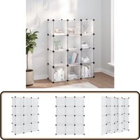 Regalsystem mit 12 Würfeln und Türen Transparent pp - Regal - Stauraumlösungen - Aufbewahrungssystem - Wohnzimmer Dekoration - Garderobe Regalsystem mit 12 Würfeln und Türen Transparent pp - Regal - Stauraumlösungen - Aufbewahrungssystem - Wohnzimmer Dekoration - Garderobe von VIDAXL