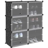 Regalsystem mit 6 Würfeln und Türen Schwarz pp Vidaxl von VIDAXL