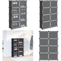 Regalsystem mit 8 Würfeln und Türen Schwarz pp - Vidaxl Regalsystem mit 8 Würfeln und Türen Schwarz pp - Vidaxl von VIDAXL