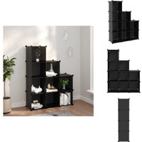Vidaxl - Regalsystem mit 9 Würfeln Schwarz pp - Regal - Stauraumlösungen - Aufbewahrungssystem - Wohnzimmer Deko - Garderobe von VIDAXL