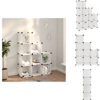 Regalsystem mit 9 Würfeln Transparent pp - Regal - Stauraum - Aufbewahrungssystem - Wohnzimmer Dekoration - Garderobe von VIDAXL