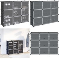 Regalsystem mit 9 Würfeln und Türen Schwarz pp - Vidaxl Regalsystem mit 9 Würfeln und Türen Schwarz pp - Vidaxl von VIDAXL