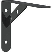 Regalträger 4 Stk. 20x2,5x14 cm Schwarz Edelstahl vidaXL von VIDAXL