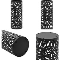 Vidaxl - Regenschirmständer Blattmotiv Stahl Schwarz - Schirmständer - Schirm Ständer - Home & Living - Schwarz von VIDAXL