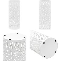 Regenschirmständer Blattmotiv Stahl Weiß - Schirmständer - Schirm Ständer - Home & Living - Weiß von VIDAXL