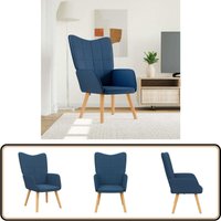 Relaxsessel Blau Stoff - Sessel Blau - Bequemlichkeit - Wohnzimmersessel - Relax Sessel - Armchair Relaxsessel Blau Stoff - Sessel Blau - Bequemlichkeit - Wohnzimmersessel - Relax Sessel - Armchair von VIDAXL