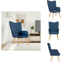 Relaxsessel Blau Stoff - Sessel Blau - Bequemlichkeit - Wohnzimmersessel - Relax Sessel - Armchair Relaxsessel Blau Stoff - Sessel Blau - Bequemlichkeit - Wohnzimmersessel - Relax Sessel - Armchair von VIDAXL
