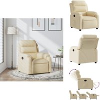 Relaxsessel Creme Stoff - Entspannungs Sessel - Bequeme Lounge Chair - Fernsehsessel - Recliner - Relaxstuhl Relaxsessel Creme Stoff - Entspannungs Sessel - Bequeme Lounge Chair - Fernsehsessel - Recliner - Relaxstuhl von VIDAXL
