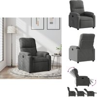 Relaxsessel Dunkelgrau Mikrofasergewebe - Relaxsessel - Relaxstuhl - Sessel - Fernsehsessel von VIDAXL