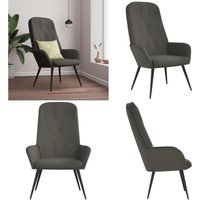 Relaxsessel Dunkelgrau Samt - Relaxsessel - Samtsessel - Wohnzimmersessel - Grau Sessel - Bequemesessel - Home & Living Relaxsessel Dunkelgrau Samt - Relaxsessel - Samtsessel - Wohnzimmersessel - Grau Sessel - Bequemesessel - Home & Living von VIDAXL