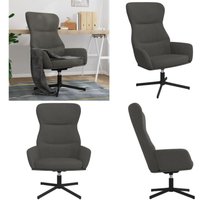 Relaxsessel Dunkelgrau Samt - Samtsessel - Sessel Grau - Bequemer Sessel - Drehstuhl - Lounge Chair - Home & Living von VIDAXL