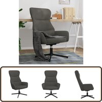Relaxsessel Dunkelgrau Samt - Samtsessel - Sessel Grau - Bequemer Sessel - Drehstuhl - Lounge Chair von VIDAXL