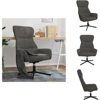 Relaxsessel Dunkelgrau Samt - Samtsessel - Sessel Grau - Bequemer Sessel - Drehstuhl - Lounge Chair von VIDAXL