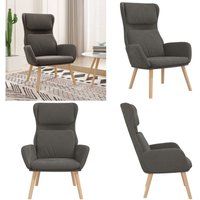 Relaxsessel Dunkelgrau Samt - Samtsessel - Sessel Grau - Lounge Chair - Bequemstuhl - Wohnzimmereinrichtung - Home & Living von VIDAXL