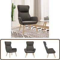 Relaxsessel Dunkelgrau Samt - Samtsessel - Sessel Grau - Lounge Chair - Bequemstuhl - Wohnzimmereinrichtung von VIDAXL