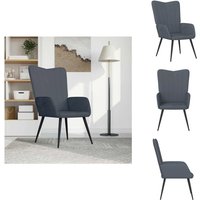 Relaxsessel Dunkelgrau Samt - Samtsessel - Wohnzimmersessel - Lounge Chair - Grau - Dunkelgrau Relaxsessel Dunkelgrau Samt - Samtsessel - Wohnzimmersessel - Lounge Chair - Grau - Dunkelgrau von VIDAXL
