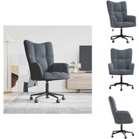 Relaxsessel Dunkelgrau Samt - Sessel - Relaxsessel - Armchair - Wohnzimmersessel - Drehsessel Relaxsessel Dunkelgrau Samt - Sessel - Relaxsessel - Armchair - Wohnzimmersessel - Drehsessel von VIDAXL