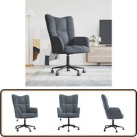 Relaxsessel Dunkelgrau Samt - Sessel - Relaxsessel - Armchair - Wohnzimmersessel - Drehsessel Relaxsessel Dunkelgrau Samt - Sessel - Relaxsessel - Armchair - Wohnzimmersessel - Drehsessel von VIDAXL