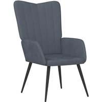 Relaxsessel Dunkelgrau Samt Vidaxl Relaxsessel Dunkelgrau Samt Vidaxl von VIDAXL