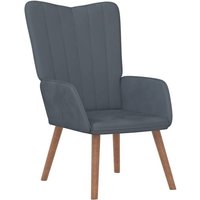 Relaxsessel Dunkelgrau Samt vidaXL von VIDAXL