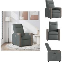 Relaxsessel Dunkelgrau Stoff - Relaxsessel - Relaxstuhl - Sessel - Fernsehsessel Relaxsessel Dunkelgrau Stoff - Relaxsessel - Relaxstuhl - Sessel - Fernsehsessel von VIDAXL