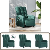 Relaxsessel Elektrisch Dunkelgrün Stoff - Fernsehsessel - Relaxsessel - Elektrischer Stuhl - Bequeme Lounge - Liegefunktion von VIDAXL