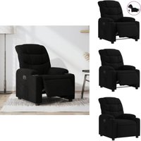 Relaxsessel Elektrisch Schwarz Stoff - Fernsehsessel - Relaxsessel - Elektrischer Stuhl - Bequeme Lounge - Rückenlehne Verstellbar Relaxsessel Elektrisch Schwarz Stoff - Fernsehsessel - Relaxsessel - Elektrischer Stuhl - Bequeme Lounge - Rückenlehne Verstellbar von VIDAXL