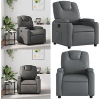 Relaxsessel Grau Kunstleder - Komfortabler Sessel - Relaxsessel - Fernsehsessel - Lounge Chair - Lederlook - Home & Living Relaxsessel Grau Kunstleder - Komfortabler Sessel - Relaxsessel - Fernsehsessel - Lounge Chair - Lederlook - Home & Living von VIDAXL