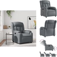 Relaxsessel Grau Kunstleder - Komfortsessel - Relaxsessel - Fernsehsessel - Lounge Chair - Lederlook Relaxsessel Grau Kunstleder - Komfortsessel - Relaxsessel - Fernsehsessel - Lounge Chair - Lederlook von VIDAXL