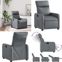 Relaxsessel Grau Kunstleder - Komfortsessel - Relaxsessel - Lounge Chair - Fernsehsessel - Lederlook - Home & Living Relaxsessel Grau Kunstleder - Komfortsessel - Relaxsessel - Lounge Chair - Fernsehsessel - Lederlook - Home & Living von VIDAXL