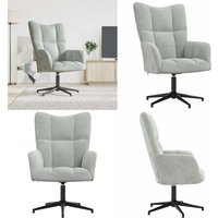 Relaxsessel Hellgrau Samt - Samtsessel - Sessel Grau - Wohnzimmersessel - Drehsessel - Bequemesessel - Home & Living Relaxsessel Hellgrau Samt - Samtsessel - Sessel Grau - Wohnzimmersessel - Drehsessel - Bequemesessel - Home & Living von VIDAXL