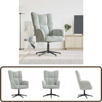 Relaxsessel Hellgrau Samt - Samtsessel - Sessel Grau - Wohnzimmersessel - Drehsessel - Bequemesessel Relaxsessel Hellgrau Samt - Samtsessel - Sessel Grau - Wohnzimmersessel - Drehsessel - Bequemesessel von VIDAXL