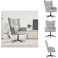 Relaxsessel Hellgrau Samt - Samtsessel - Sessel Grau - Wohnzimmersessel - Drehsessel - Bequemesessel Relaxsessel Hellgrau Samt - Samtsessel - Sessel Grau - Wohnzimmersessel - Drehsessel - Bequemesessel von VIDAXL