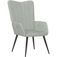 Vidaxl - Relaxsessel Hellgrau Samt 16654 von VIDAXL